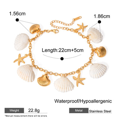 White shell starfish bracelet