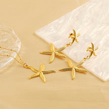 Fashion creative ocean series starfish necklace