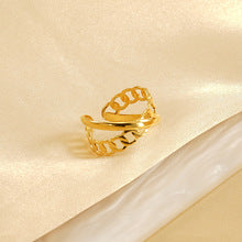 Light luxury hollow geometric opening ring