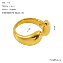 Simple opening adjustable ring